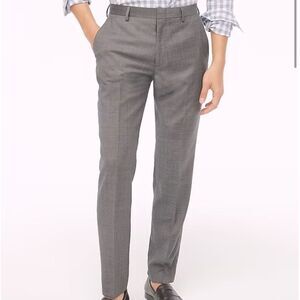 NWT J.Crew Bowery Men's Gray Slim Fit Suit Dress Pants Size 34x34 Trouser